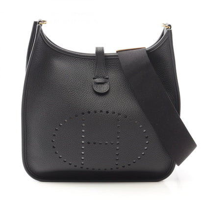 Hermes Black Taurillon Clemence Leather Leather Shoulder Bag ( )
