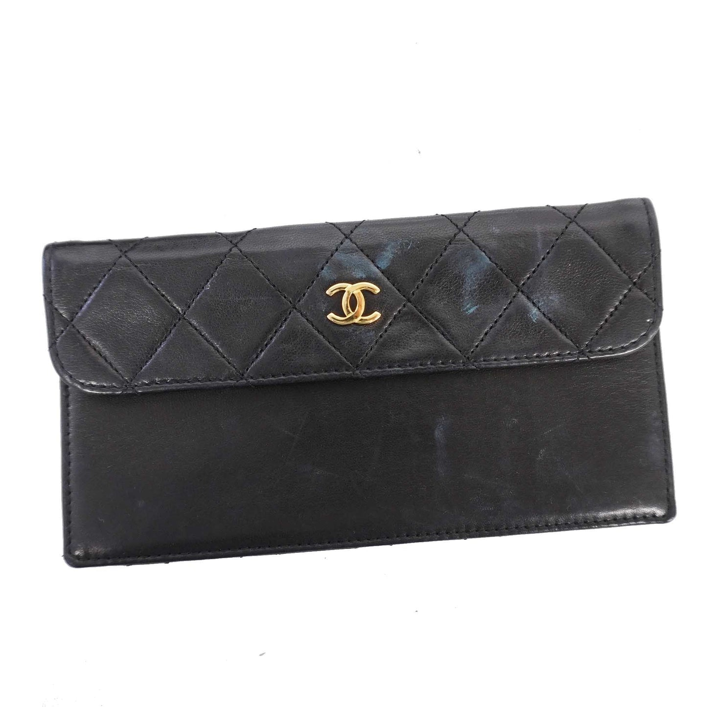 CHANEL   Matelasse Shoulder Bag W Chain Women's Leather Shoulder Bag Black