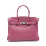 Hermes Birkin Pink Taurillon Clemence Leather Leather Handbag ( )