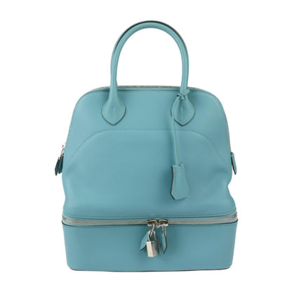 Hermes Blue Atoll Swift Leather Handbag Tote Bag ( )