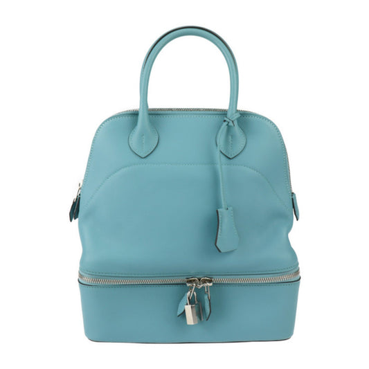 Hermes Blue Atoll Swift Leather Handbag Tote Bag ( )