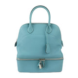 Hermes Blue Atoll Swift Leather Handbag Tote Bag ( )