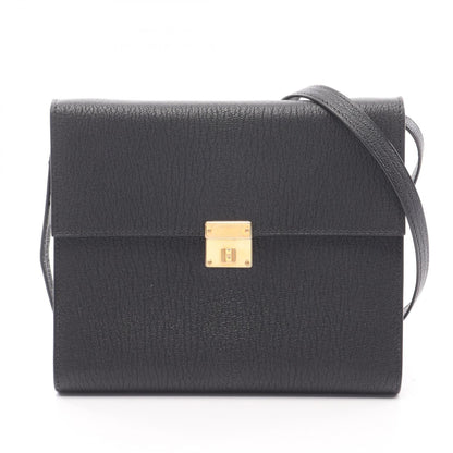 Hermes Black Chevre Leather Shoulder Bag ( )