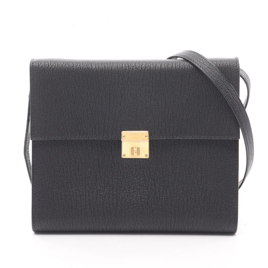 Hermes Black Chevre Leather Shoulder Bag ( )