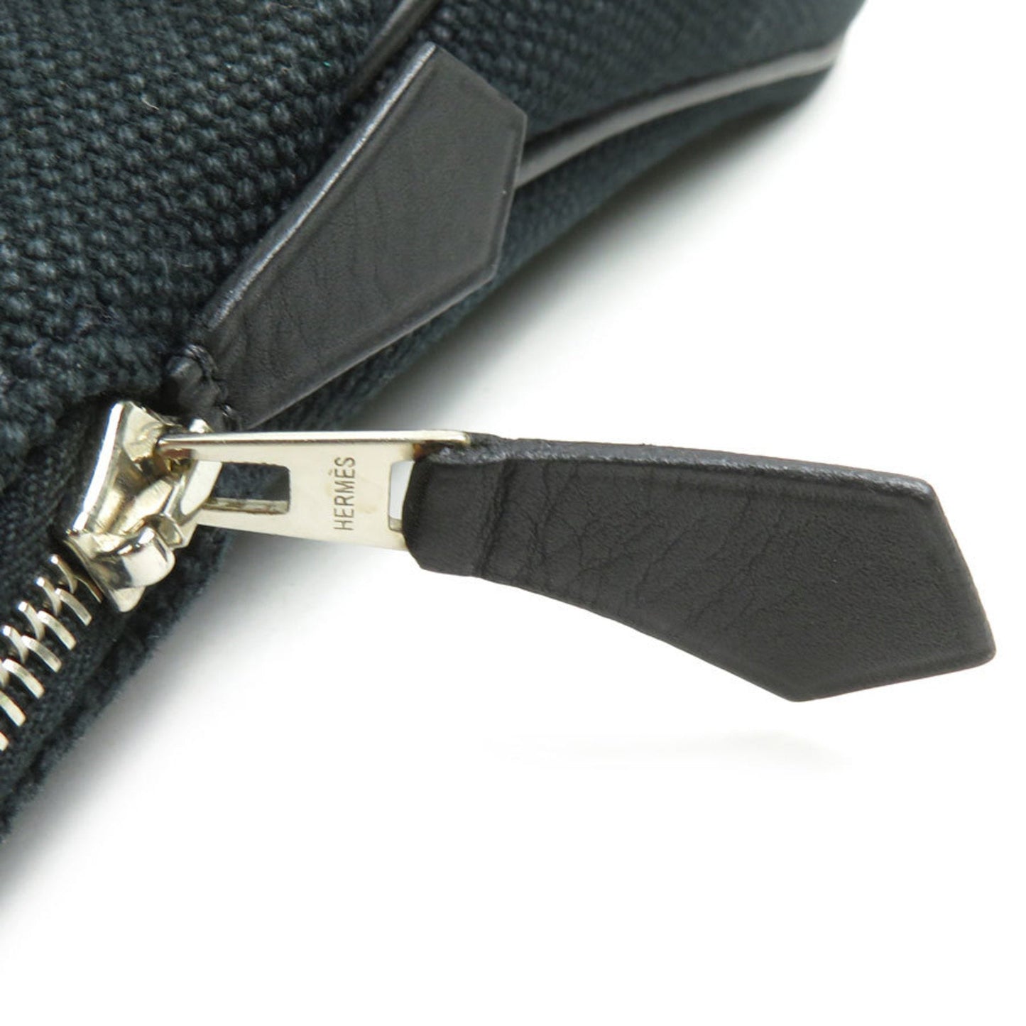Hermes Black Canvas Pouch ( )