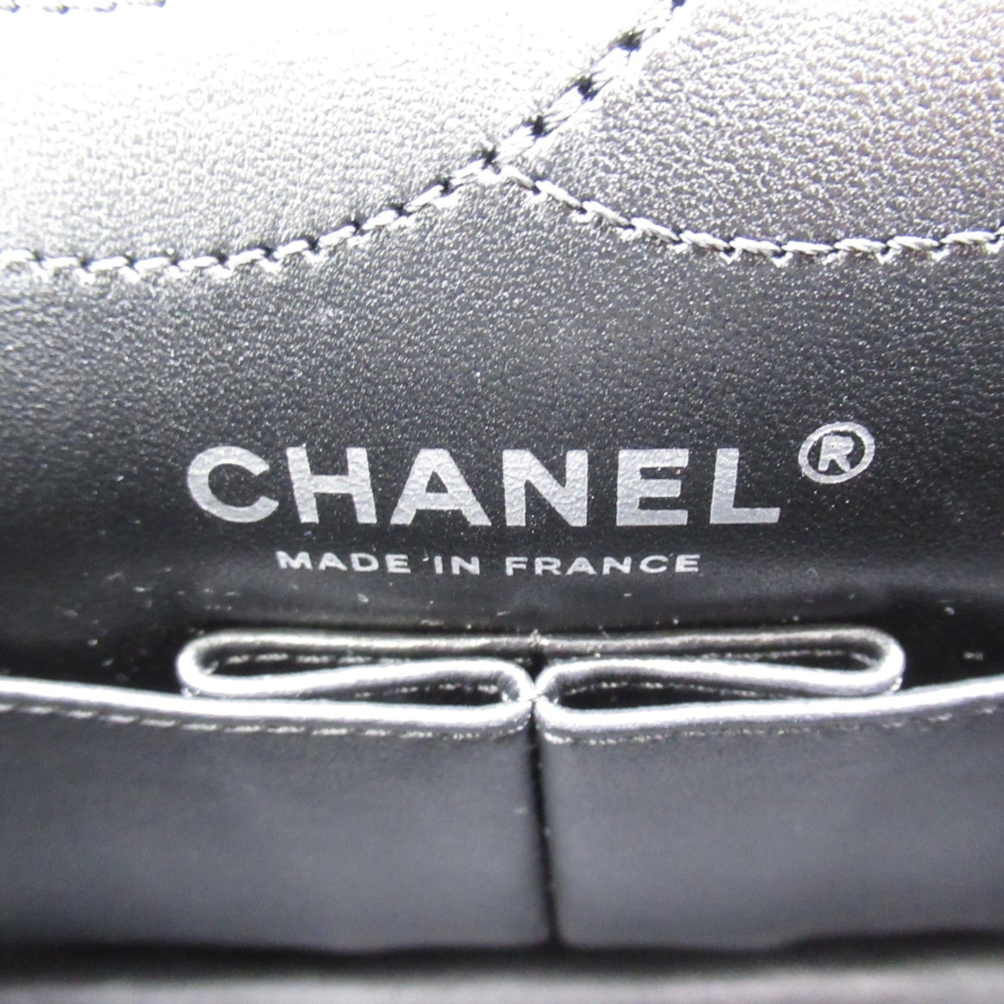 CHANEL 2.55ChainShoulder Bag Black leather