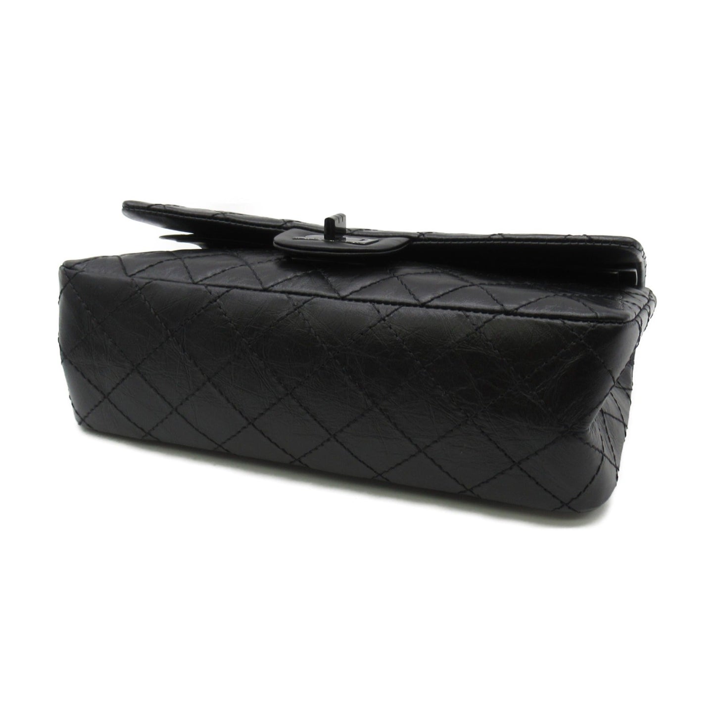 CHANEL 2.55ChainShoulder Bag Black leather
