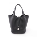 Hermes Black Taurillon Clemence Leather Handbag ( )