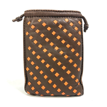 Hermes Brown Orange Agneau Milo Pouch ( )