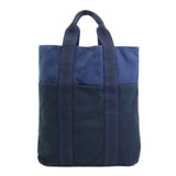 Hermes Black Navy Cotton Handbag Tote Bag ( )