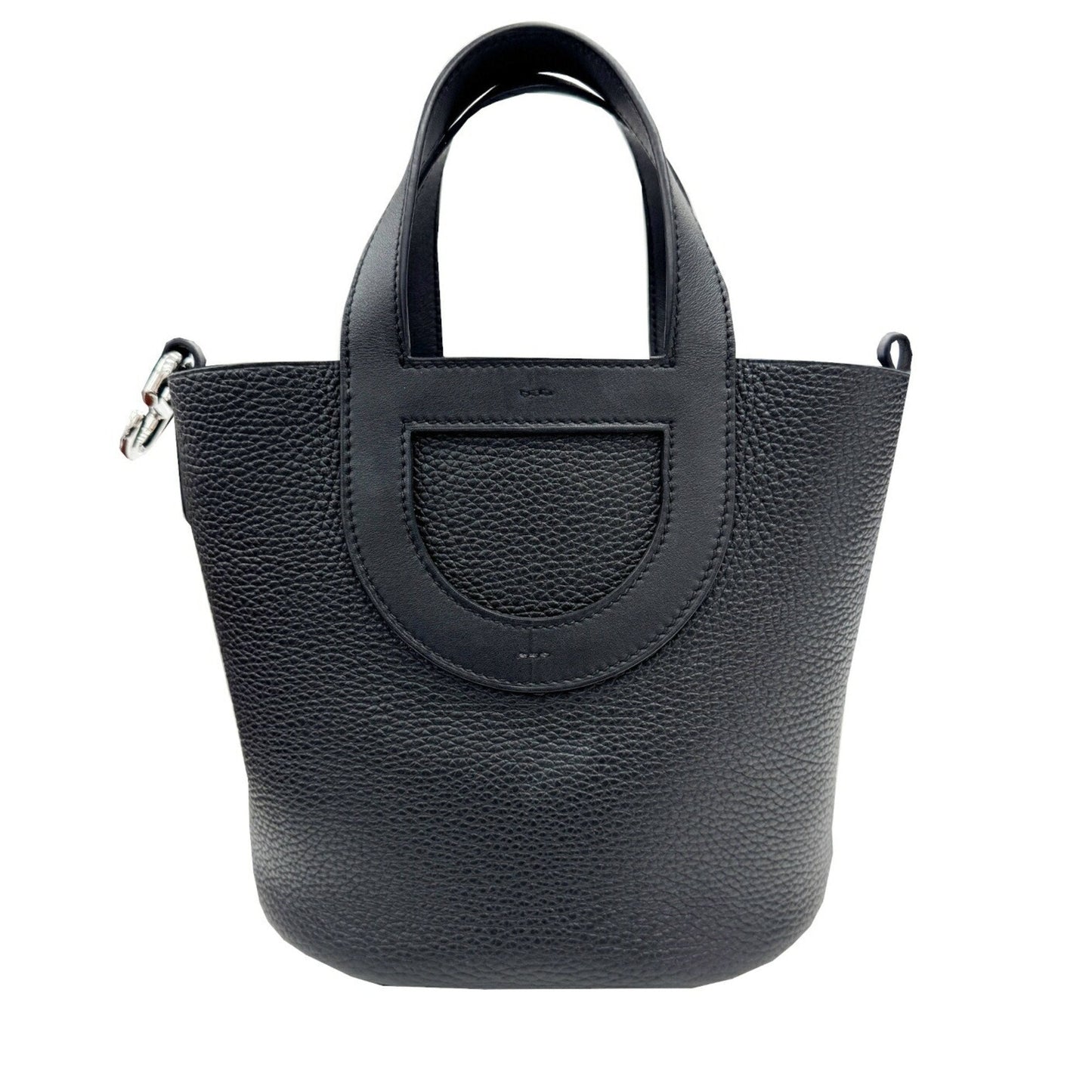Hermes Black Taurillon Clemence Leather Handbag ( )