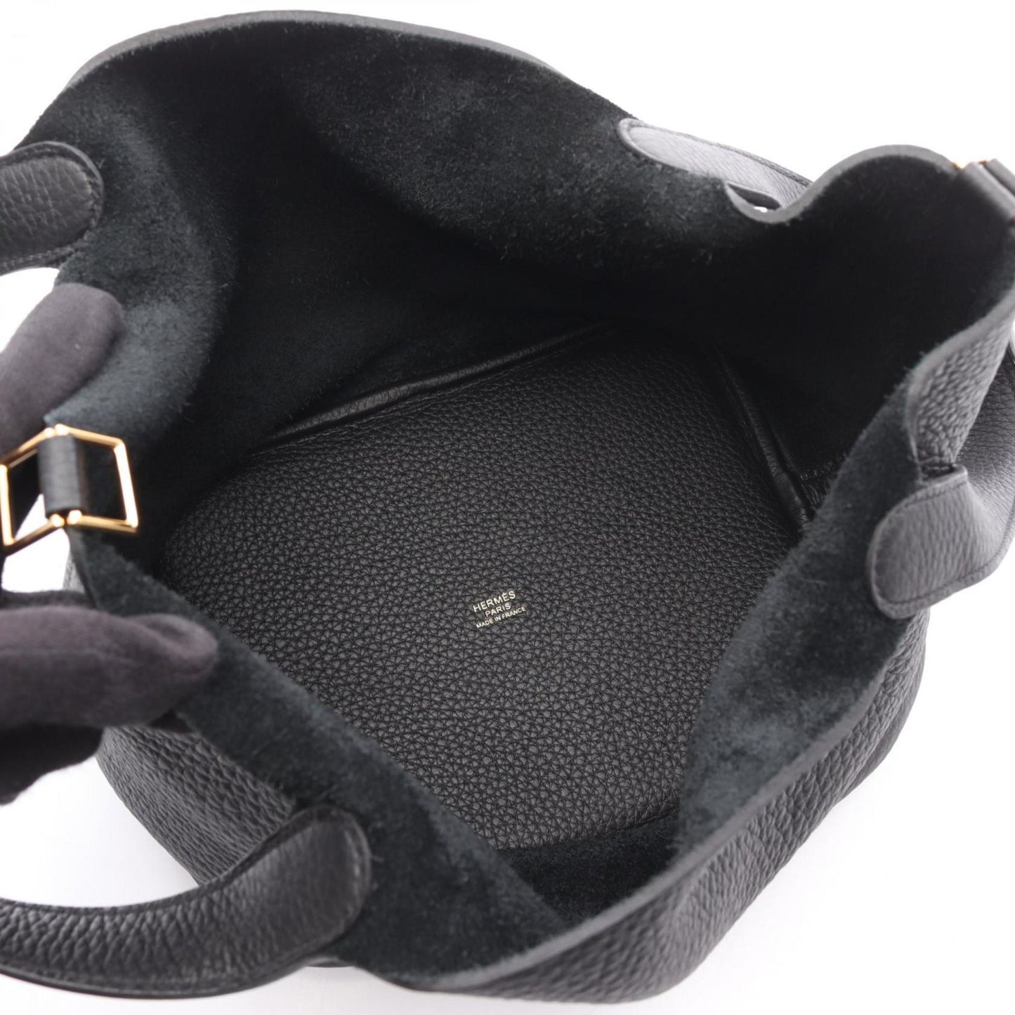 Hermes Black Taurillon Clemence Leather Handbag ( )