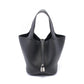 Hermes Black Taurillon Clemence Leather Handbag ( )