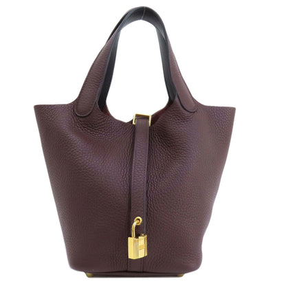 Hermes Bordeaux Swift Leather Taurillon Clemence Leather Handbag ( )