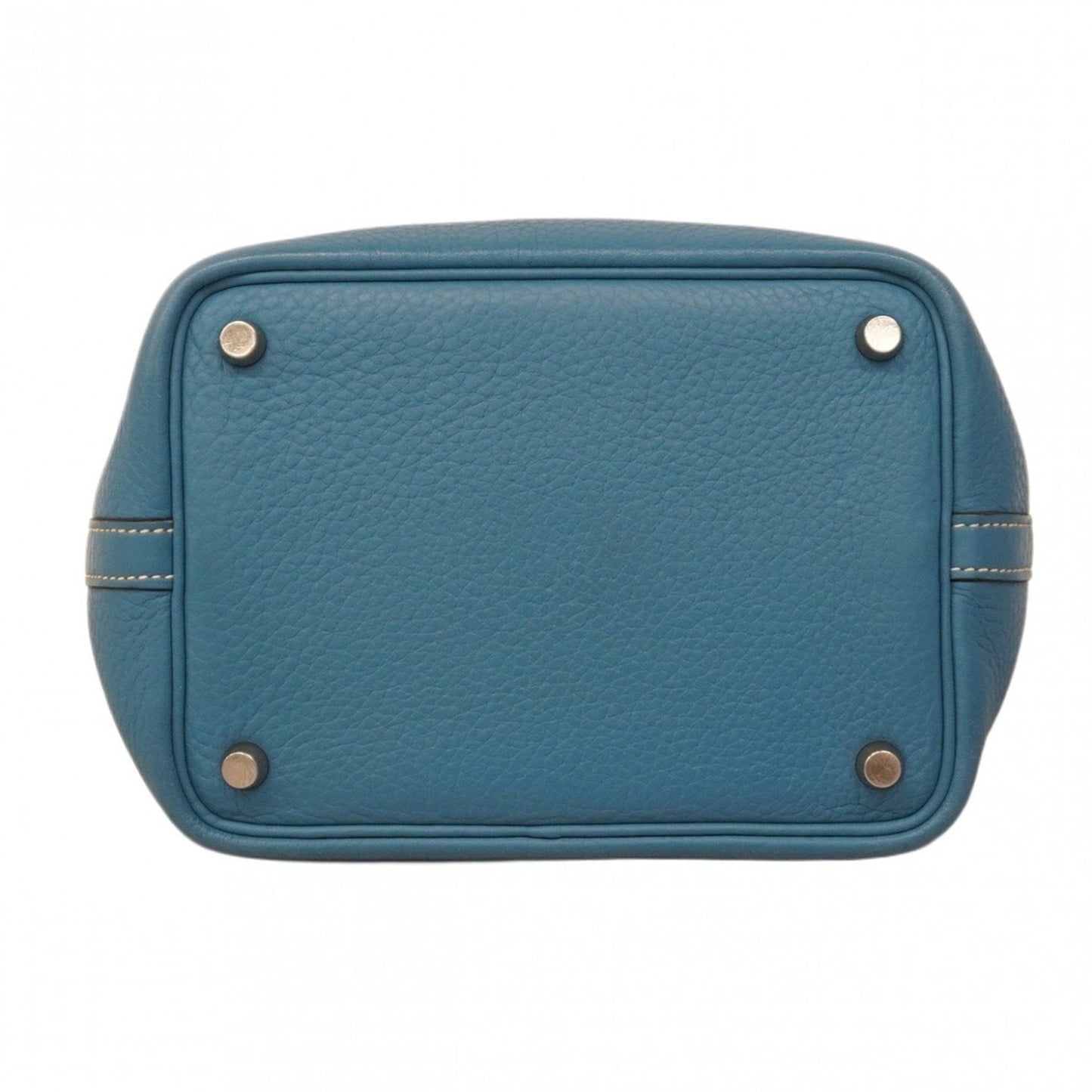 Hermes Blue Jean Taurillon Clemence Leather Handbag ( )