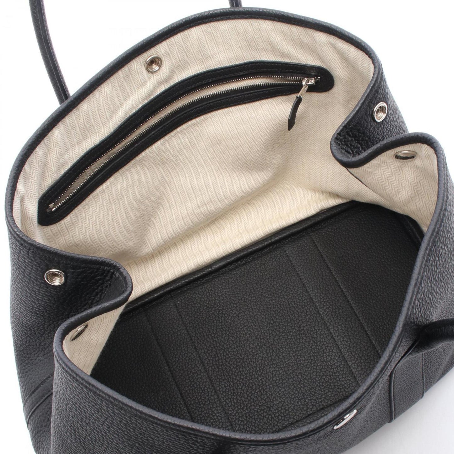 Hermes Black Negonda Leather Tote Bag ( )