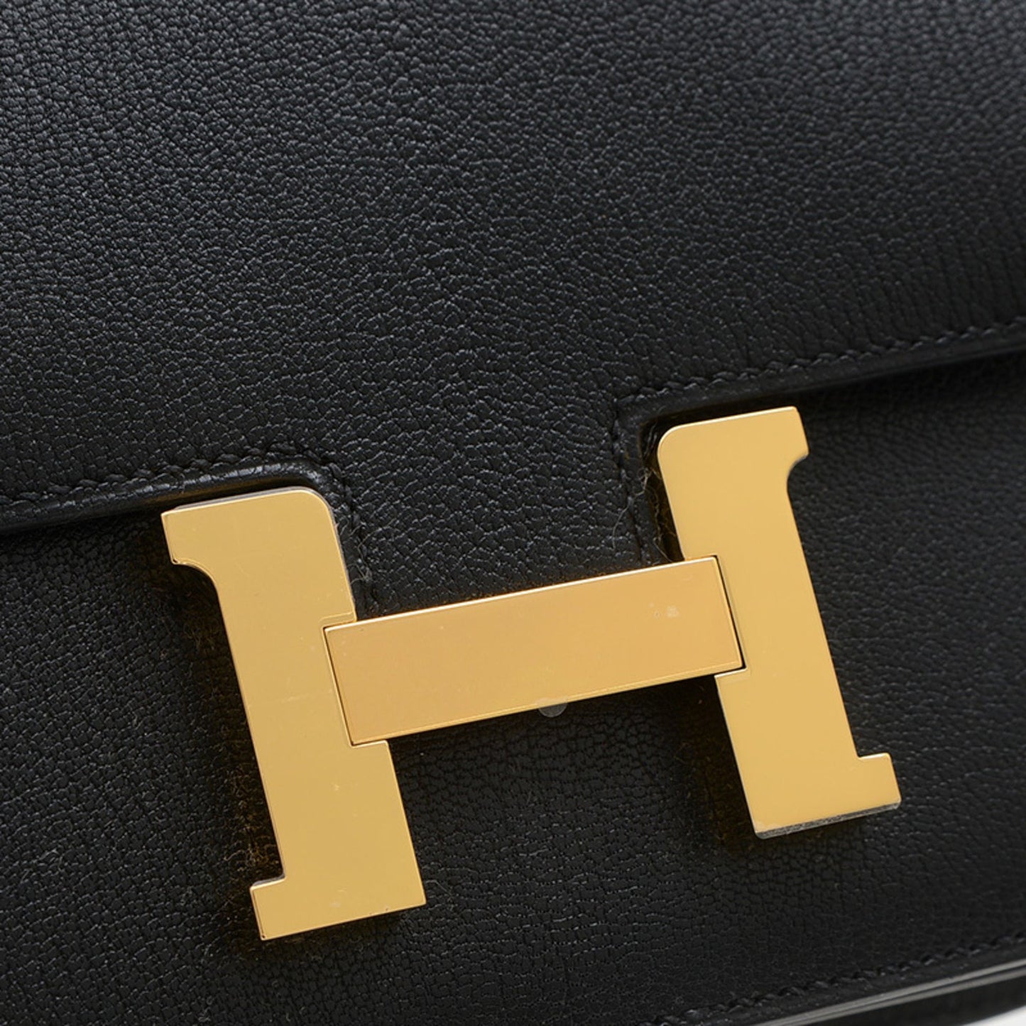 Hermes Black Chevre Leather Shoulder Bag ( )