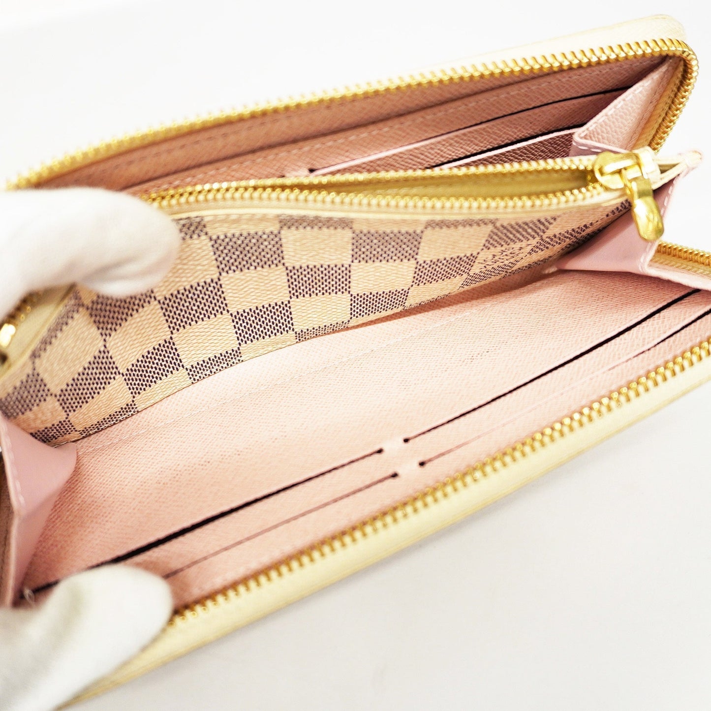 LOUIS VUITTONAuth  Damier Azur Portefeuille Clemence N61264