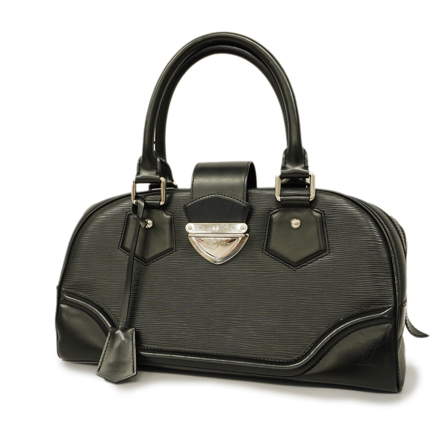 LOUIS VUITTONAuth  Epi Bowling Montagne GM M59312 Women's Handbag Noir
