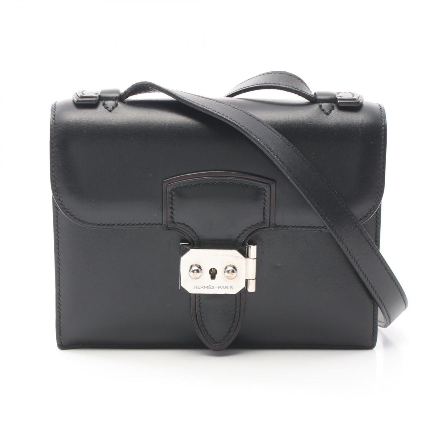 Hermes Black Box Calf Leather Shoulder Bag ( )