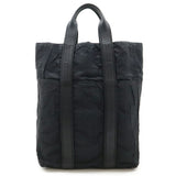 Hermes Acapulco Black Nylon Leather Handbag Tote Bag ( )