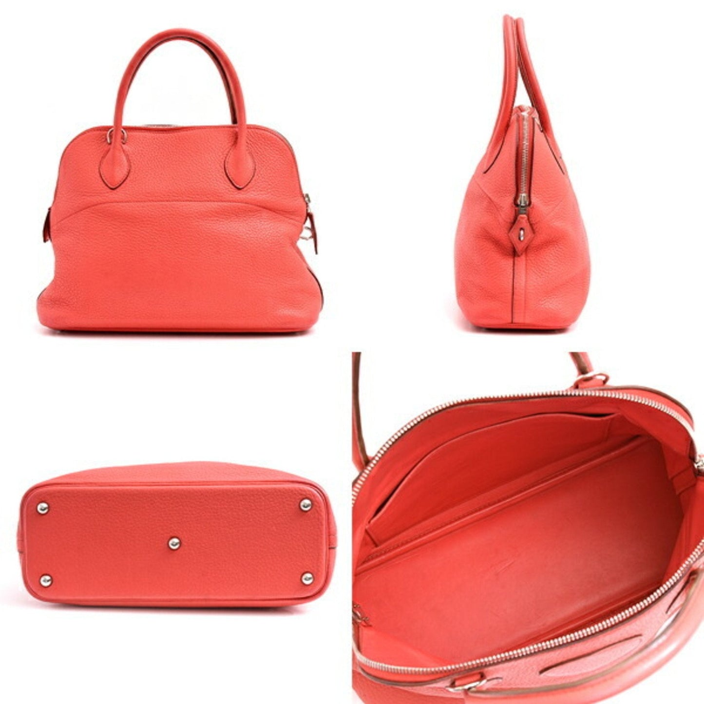 Hermes Bolide Bougainvillier Taurillon Clemence Leather Handbag ( )