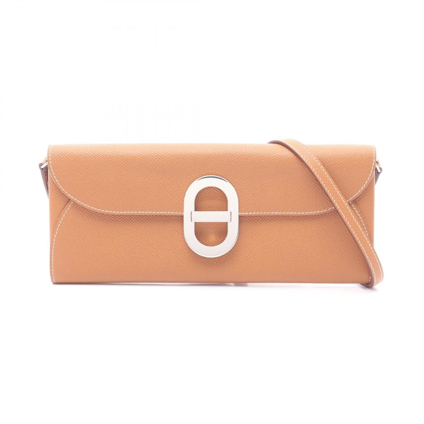 Hermes Brown Gold Brown Epsom Leather Shoulder Bag ( )