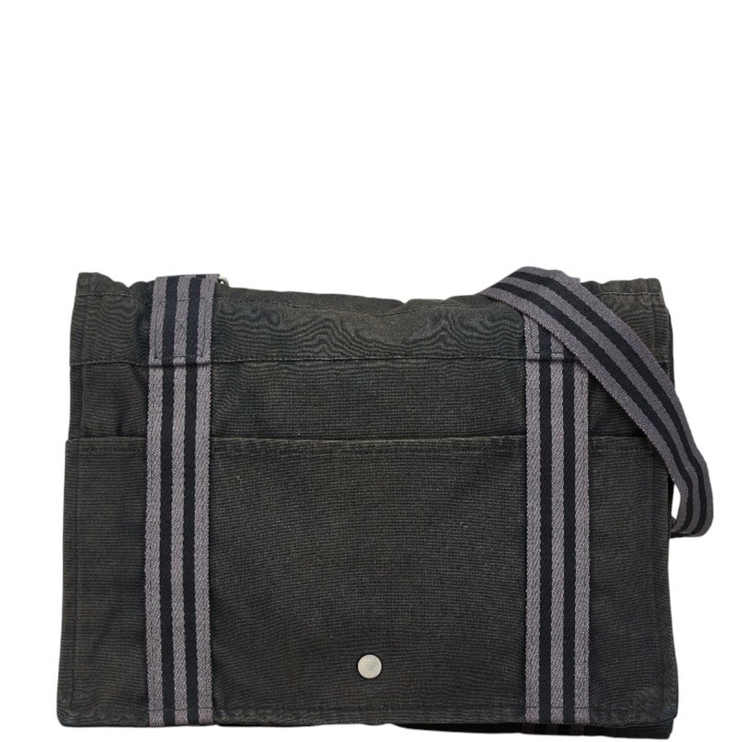Hermes Black Canvas Shoulder Bag ( )
