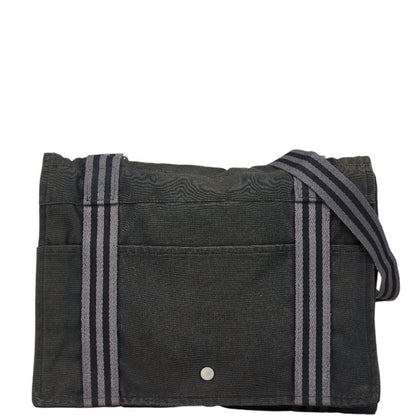 Hermes Black Canvas Shoulder Bag ( )