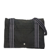 Hermes Black Canvas Shoulder Bag ( )