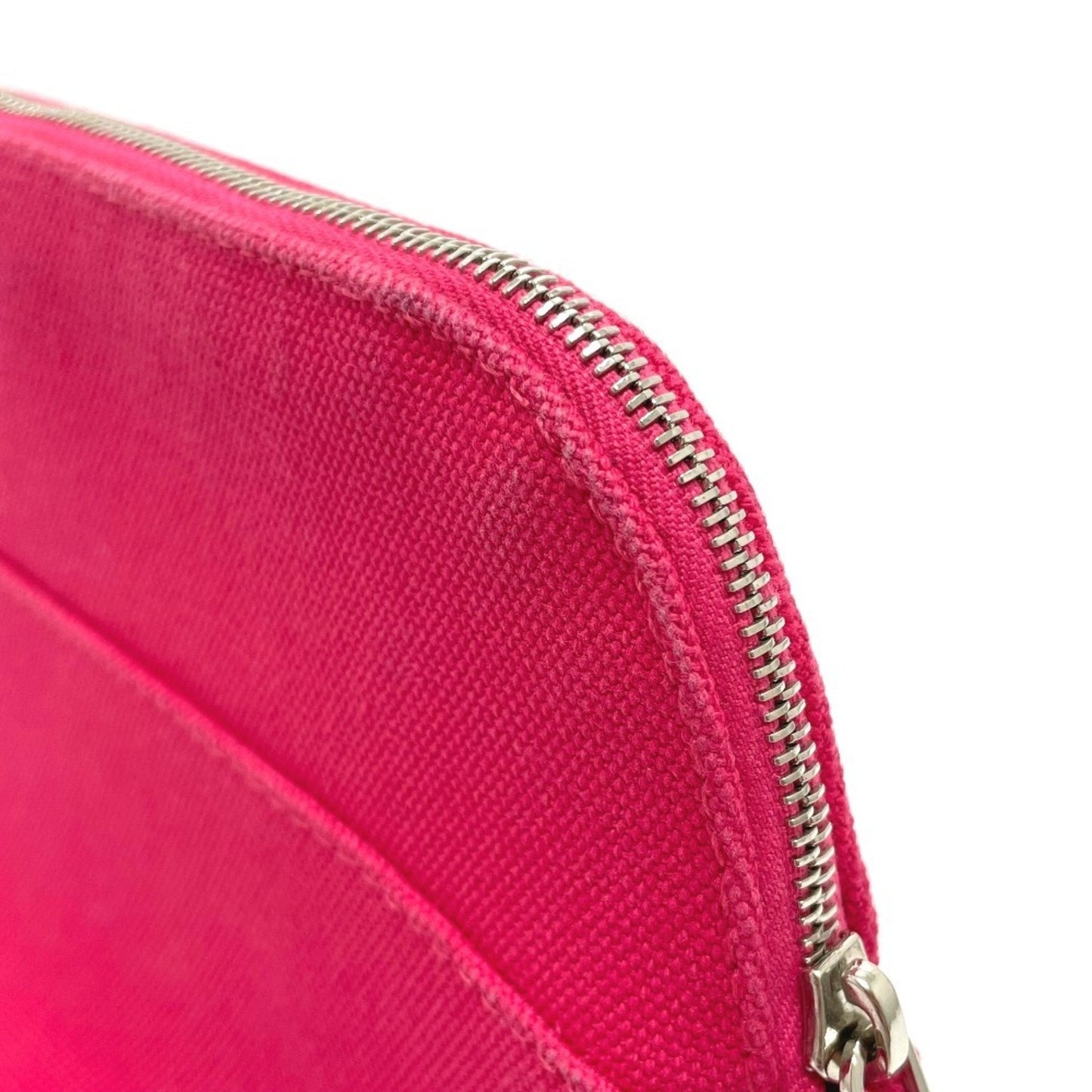 Hermes Bolide Pink Canvas Pouch ( )