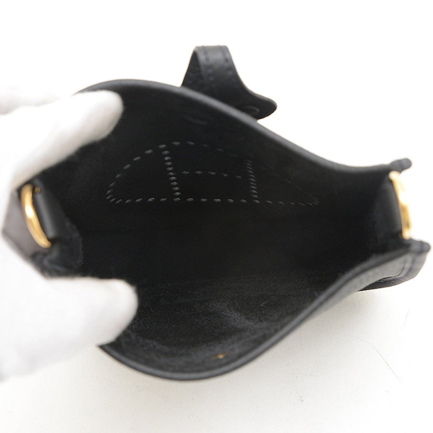 Hermes Black Taurillon Clemence Leather Shoulder Bag ( )