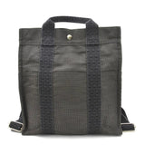 Hermes Dark Gray Canvas Backpack ( )