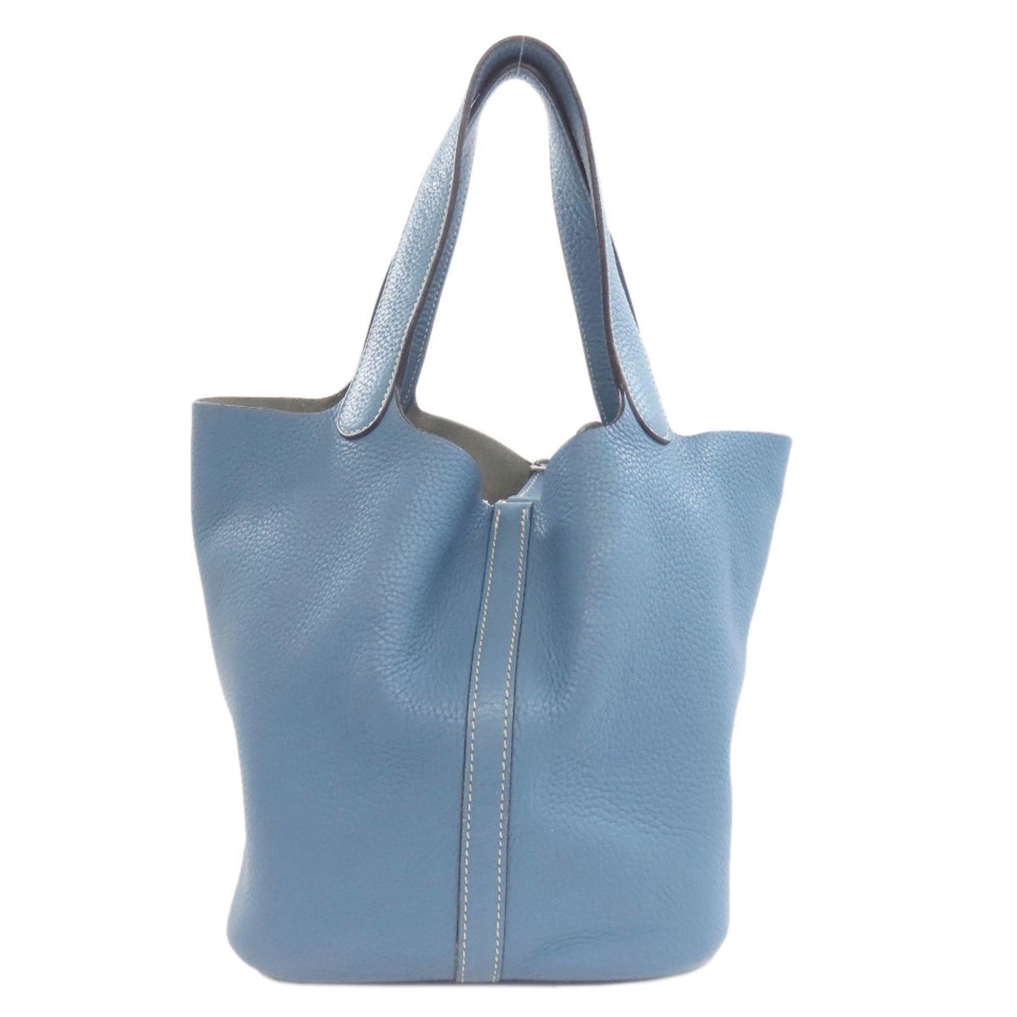 Hermes Blue Light Blue Taurillon Clemence Leather Handbag ( )