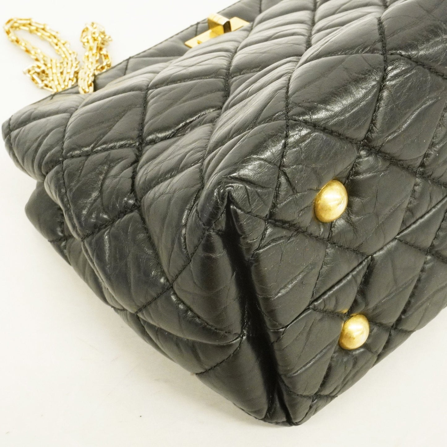Chanel 2.55 Chain Shoulder Women's Leather Shoulder Bag Black
