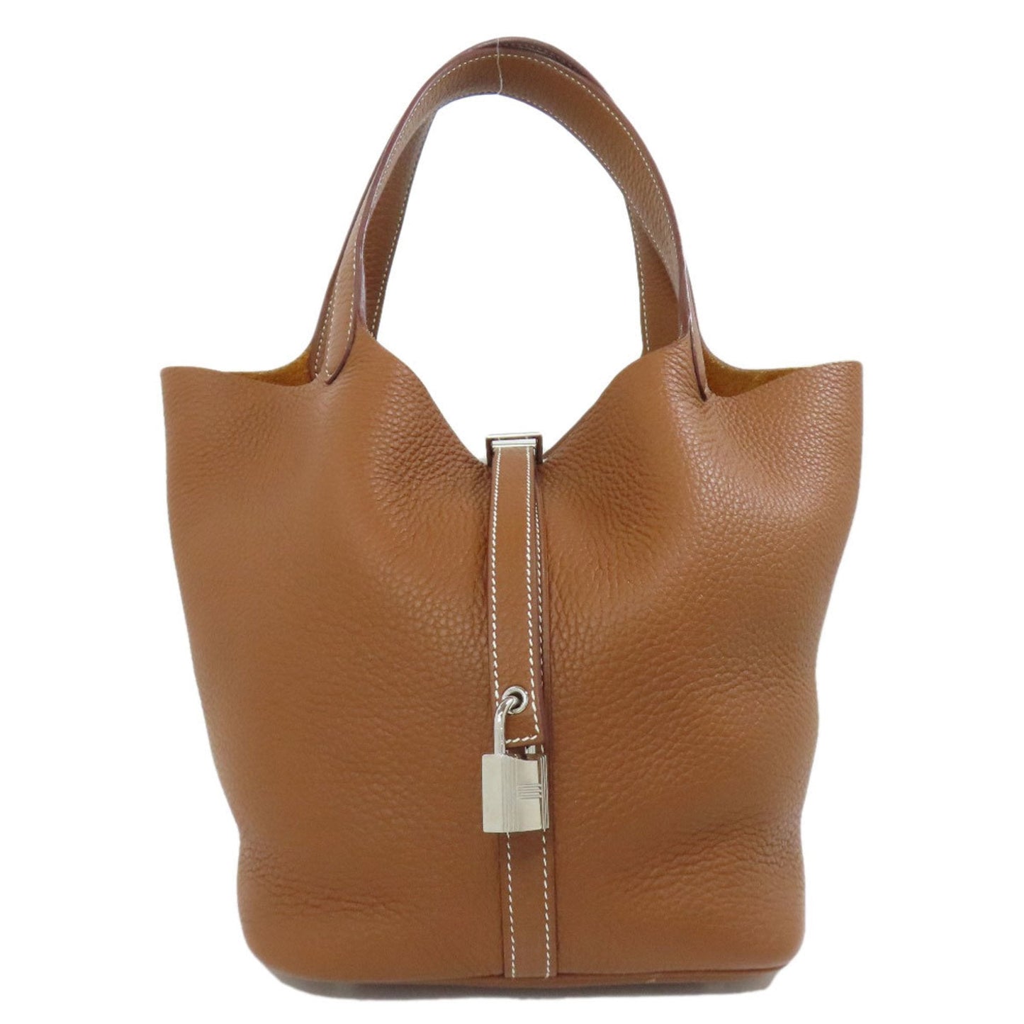 Hermes Brown Taurillon Clemence Leather Handbag ( )
