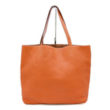 Hermes Brown Orange Taurillon Clemence Leather Tote Bag ( )