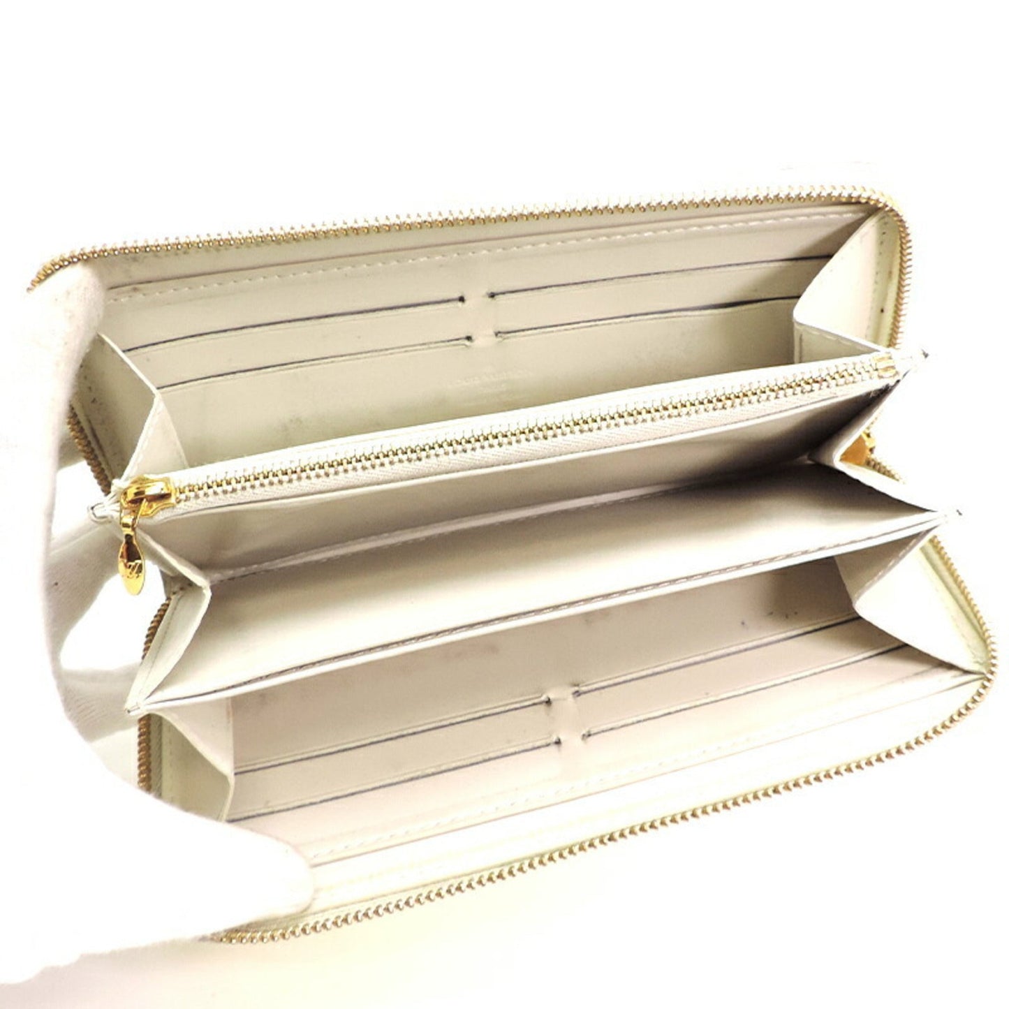 LOUIS VUITTON Zippy Women's Long Wallet M91531 Monogram Vernis Vanilla