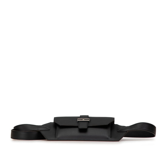 Hermes Black Swift Leather Epsom Leather Fanny Pack ( )