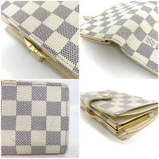 LOUIS VUITTON Wallet Portefeuille Viennois Gray White Damier Azur N61676 Bifold Canvas GP MI3047  Folding Gamaguchi