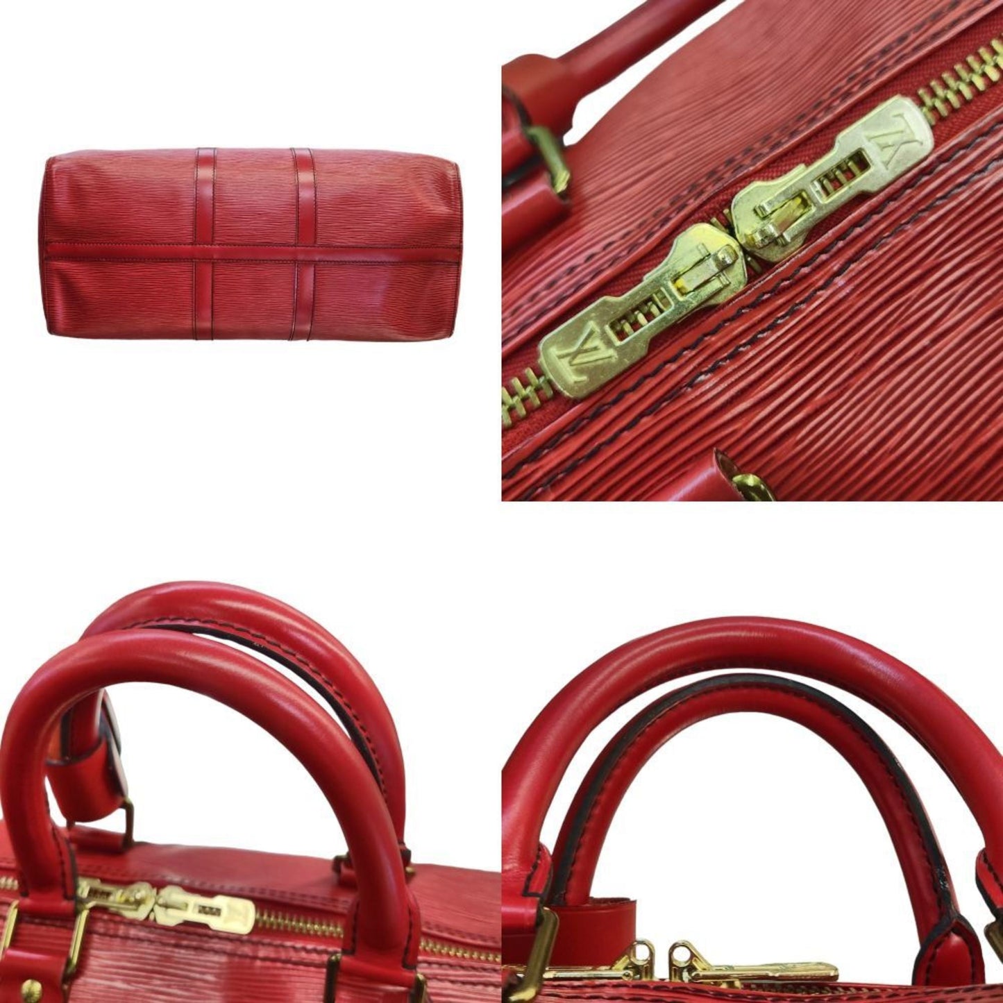 LOUIS VUITTON Epi Keepall 45 Boston Bag Ladies M42977 Castilian Red