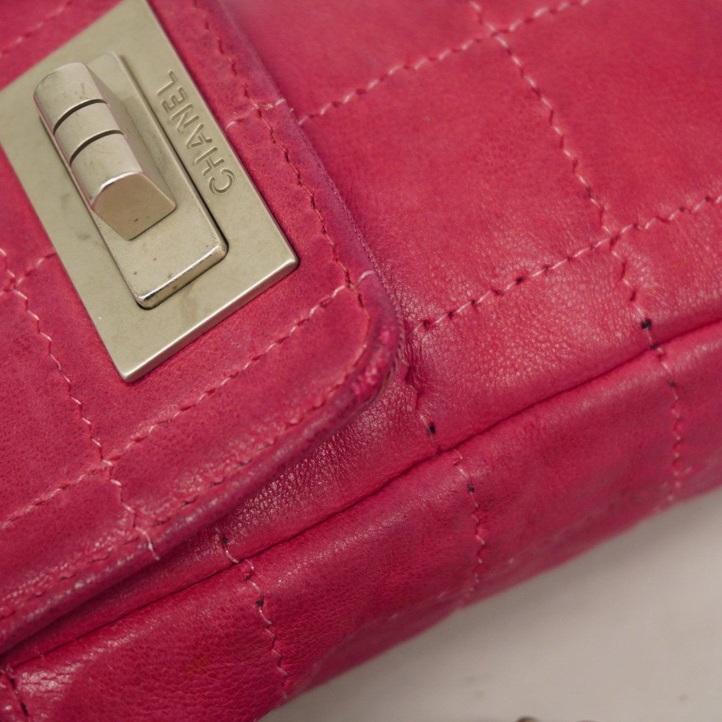 CHANEL   2.55 2.55/choco Bar Chain Shoulder Women's Leather Shoulder Bag Pink