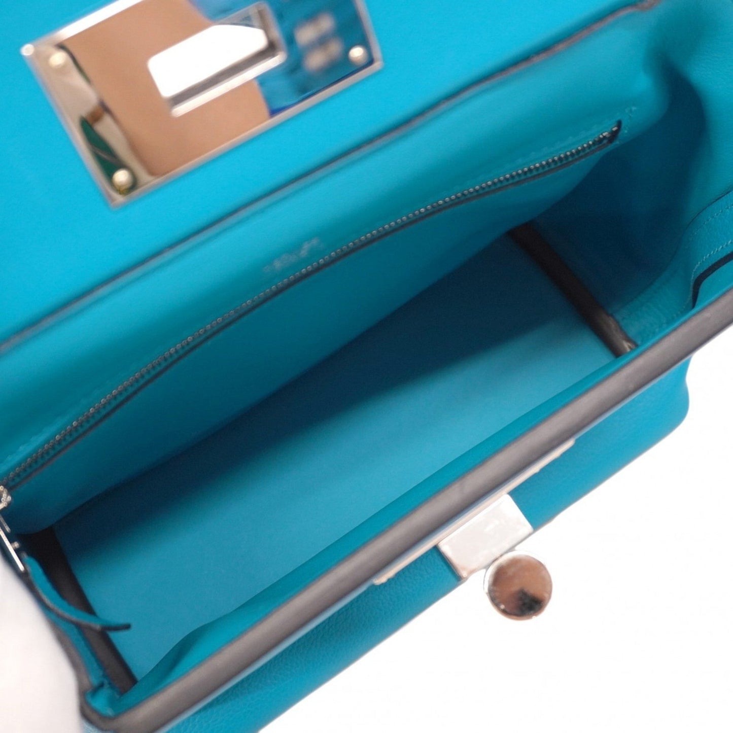 Hermes Blue Swift Leather Handbag ( )