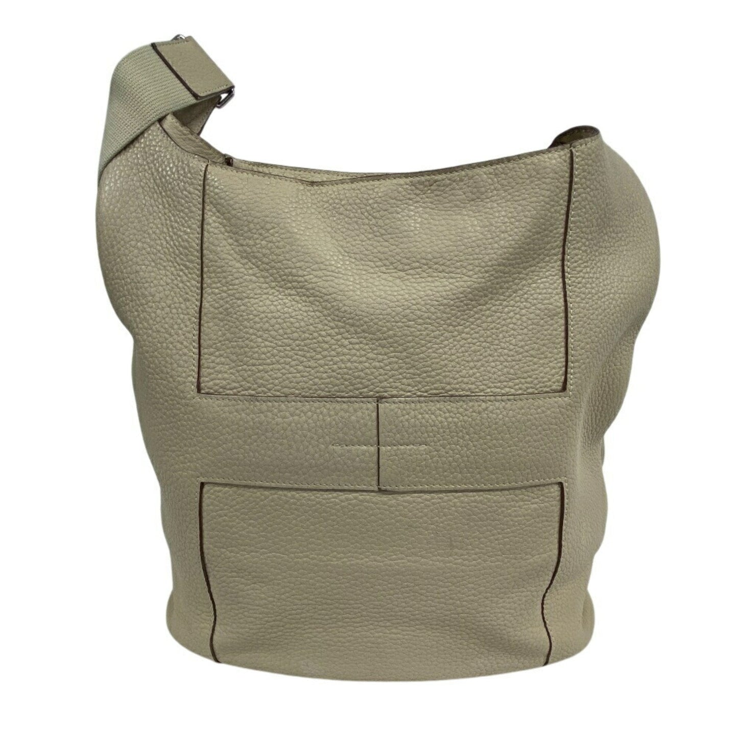 Hermes Beige Parchemin Taurillon Clemence Leather Shoulder Bag ( )