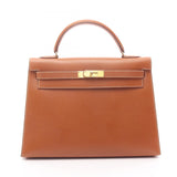 Hermes Brown Leather Handbag ( )