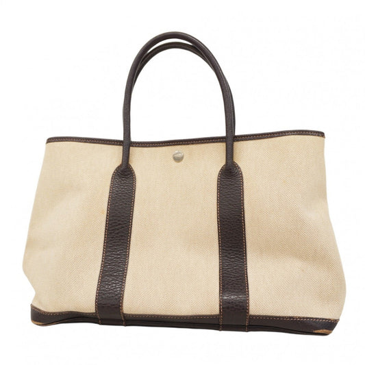 Hermes Brown Toile H Tote Bag ( )