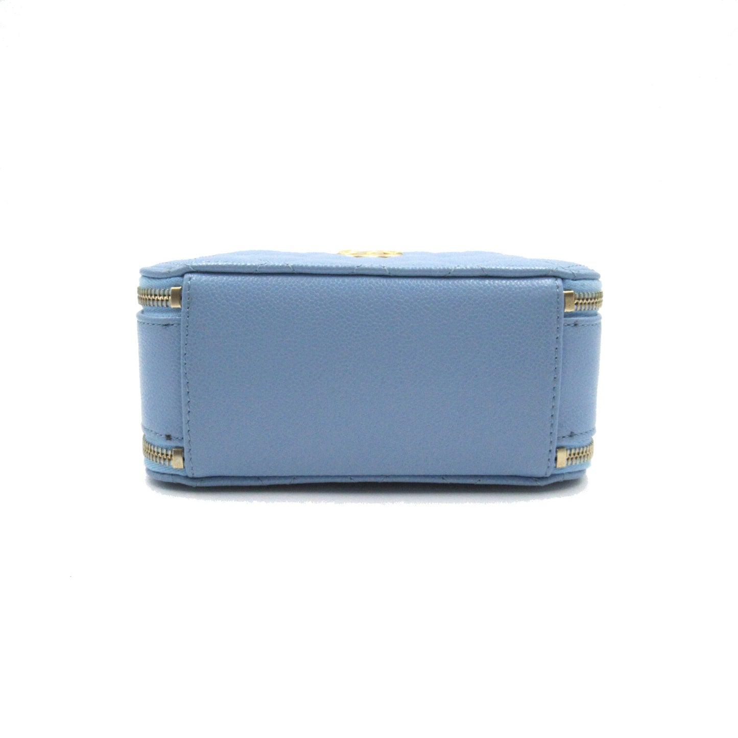CHANEL 2WAY Vanity ChainShoulder Blue Caviar Skin [Grained Calf]