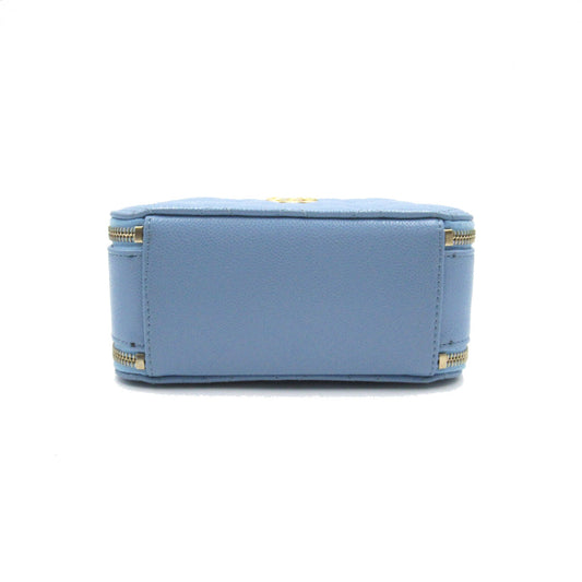 CHANEL 2WAY Vanity ChainShoulder Blue Caviar Skin [Grained Calf]