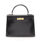 Hermes Black Box Calf Leather Handbag ( )