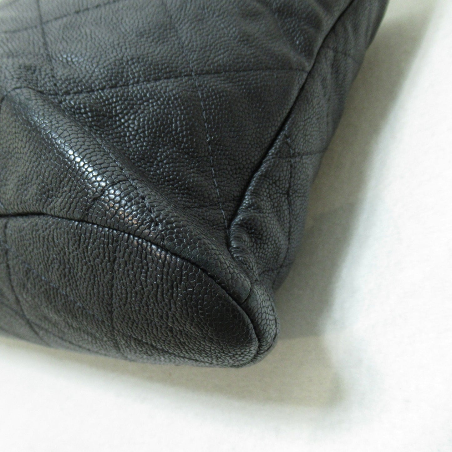CHANEL 2way shoulder bag Black Caviar Skin [Grained Calf] Soft caviar